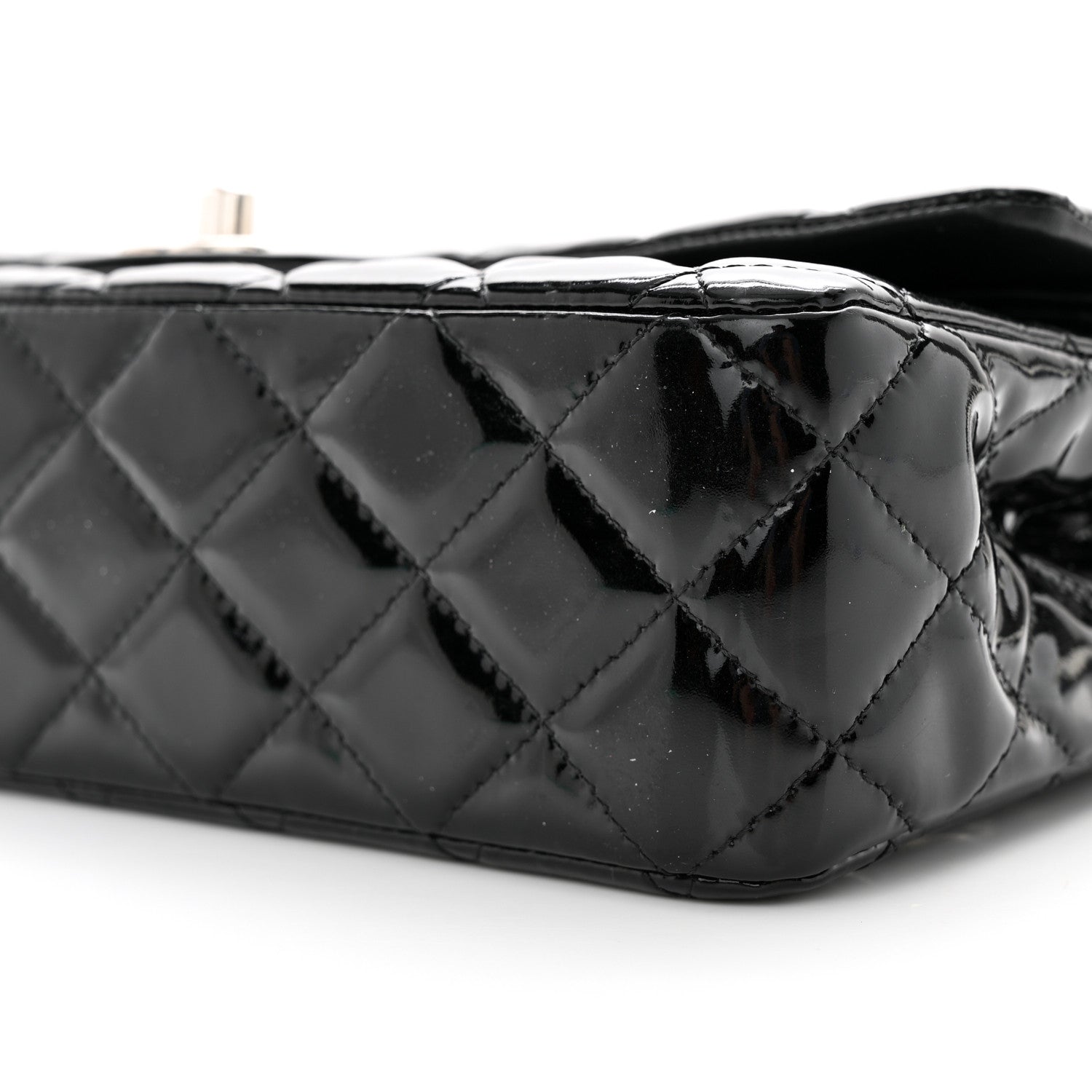 Chanel Patent Quilted Medium Double Flap Black 10 of 11