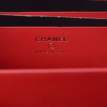 Chanel Caviar Quilted Filigree Vanity Clutch With Chain Red 6 of 11