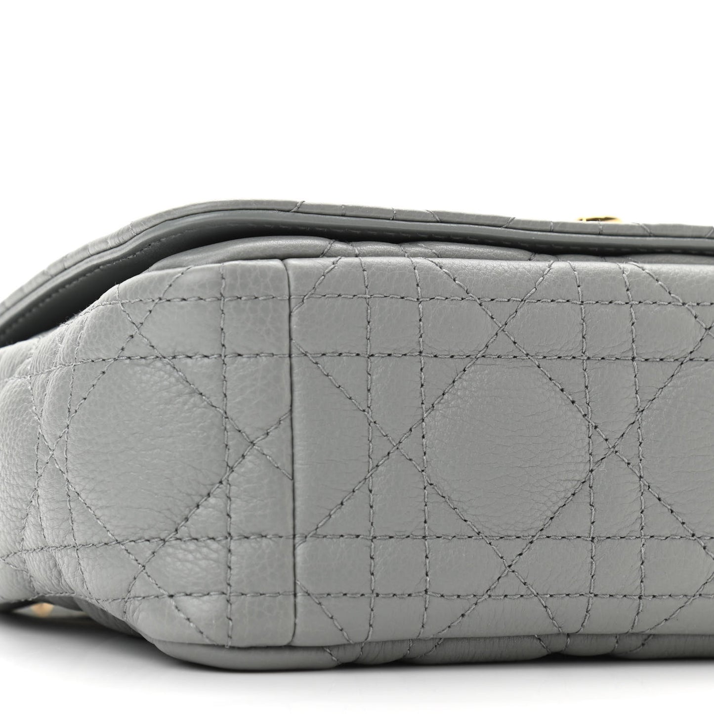 Calfskin Cannage Small Caro Bag Grey