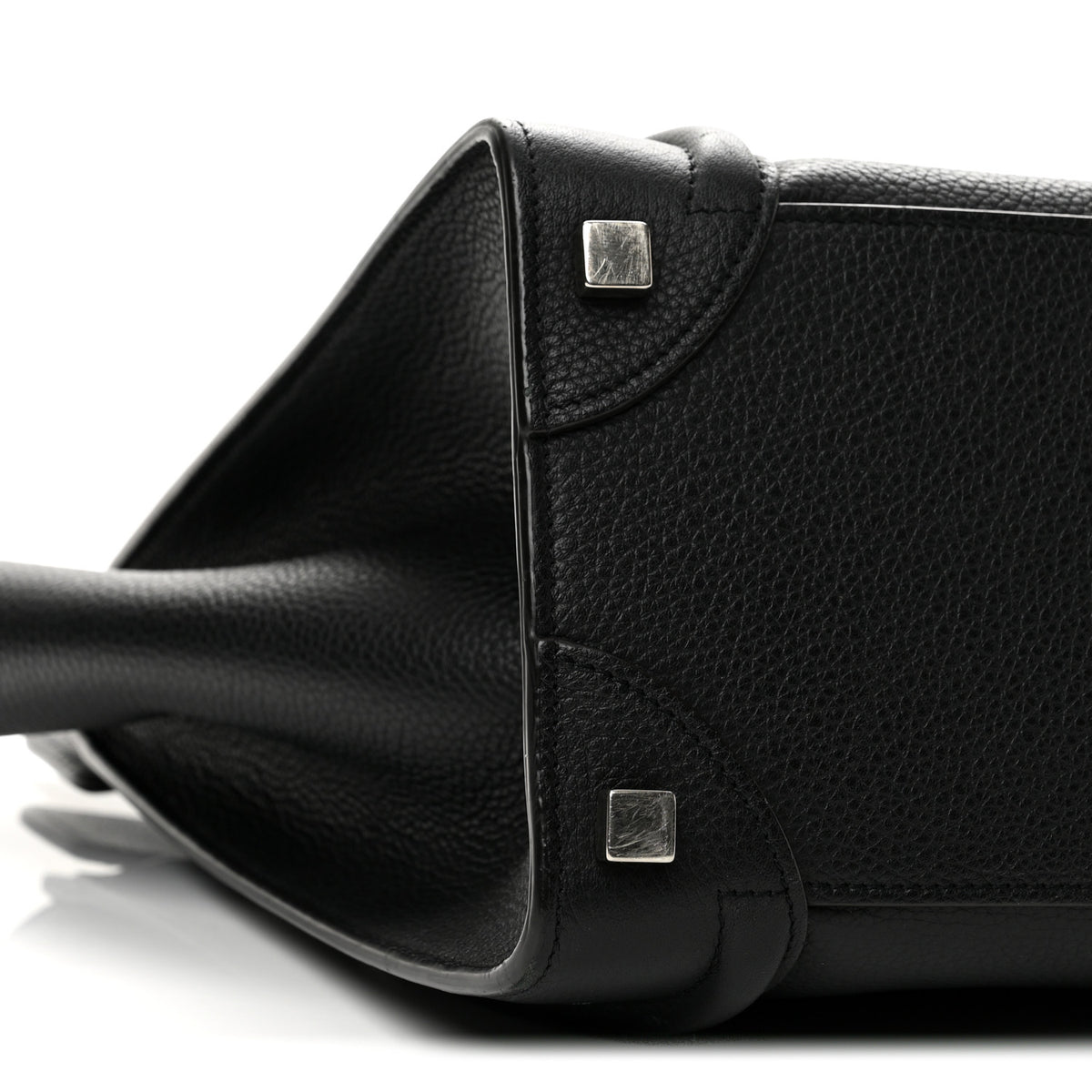 Celine Drummed Calfskin Micro Luggage Black 9 of 12
