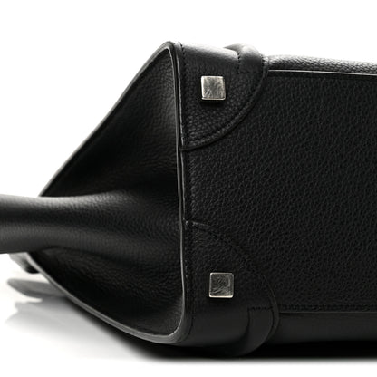 Celine Drummed Calfskin Micro Luggage Black 9 of 12