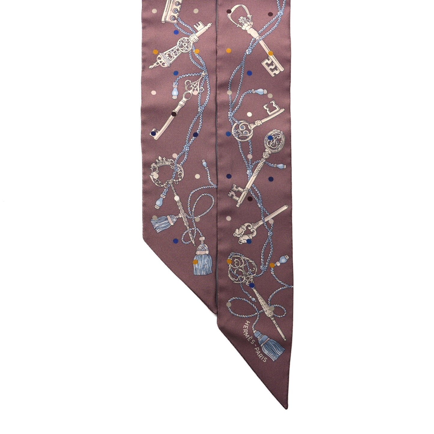 Silk Les Cles A Pois Twilly Marron Glace Gris