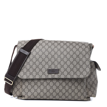 Gucci GG Plus Monogram Messenger Diaper Bag Dark Brown 1 of 16