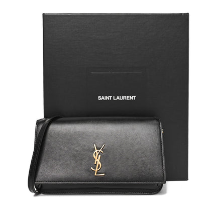 Saint Laurent Smooth Calfskin Monogram Phone Holder Crossbody Black 11 of 11