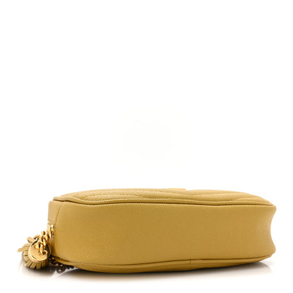 Saint Laurent Grain De Poudre Matelasse Monogram Mini Lou Camera Bag Light Chartreuse 4 of 11