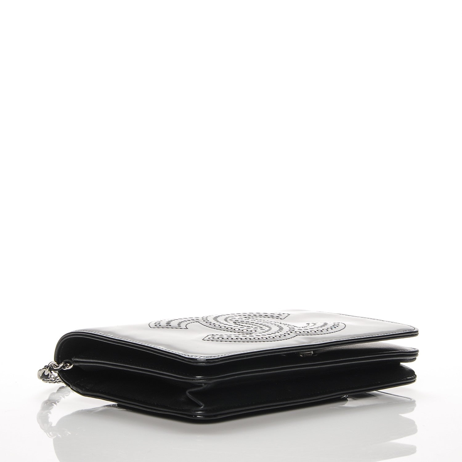 Chanel Patent Strass Wallet On Chain WOC Black 4 of 8