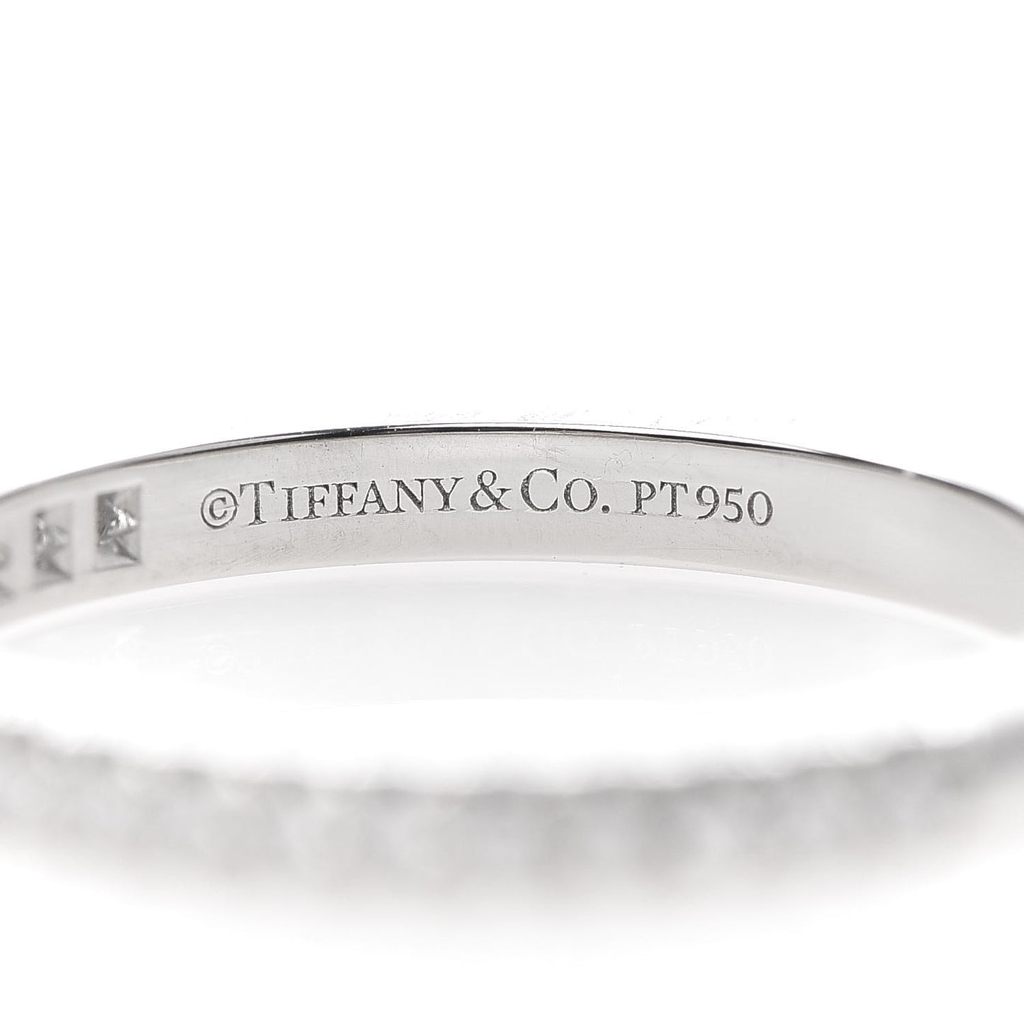 Platinum Diamond .21ctw Half Circle Soleste Band Ring 50 5.5