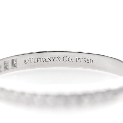 Tiffany Platinum Diamond .21ctw Half Circle Soleste Band Ring 50 5.5 4 of 5