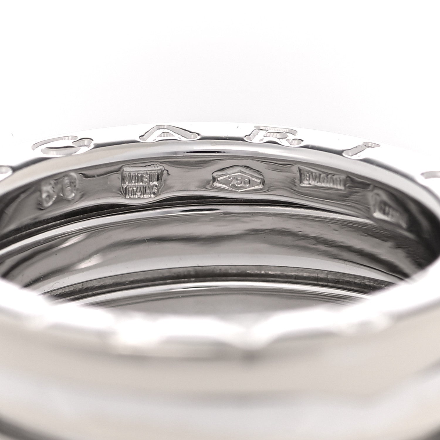 Bulgari 18K White Gold B.Zero1 Four-Band Ring 50 5.25 5 of 6