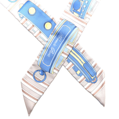 Hermes Silk Colliers De Chiens Remix Twilly 3 of 3