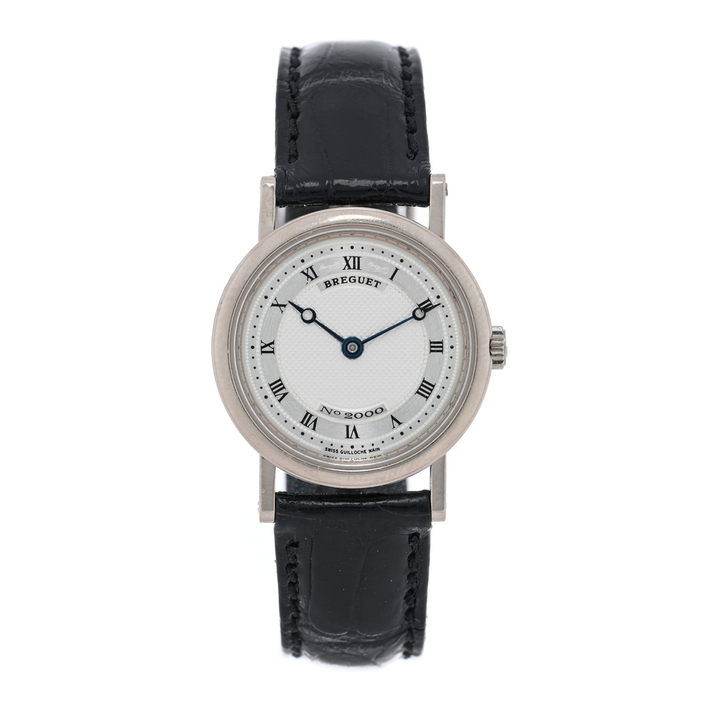 18K White Gold Alligator 25.7mm Classique Manual Winding Watch 8560