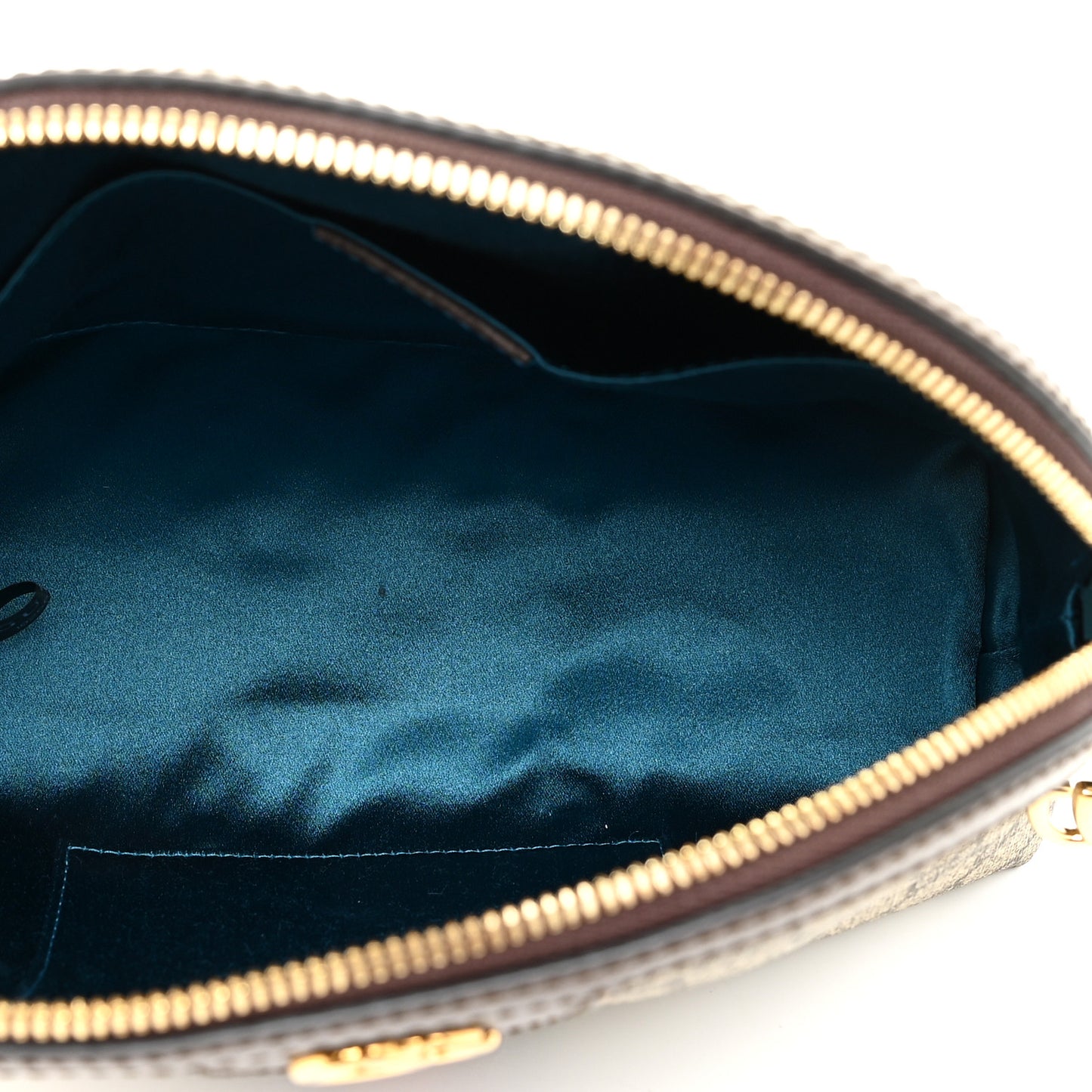 GG Supreme Monogram Textured Dollar Calfskin Web Small Ophidia Dome Shoulder Bag Beige Ebony New Acero