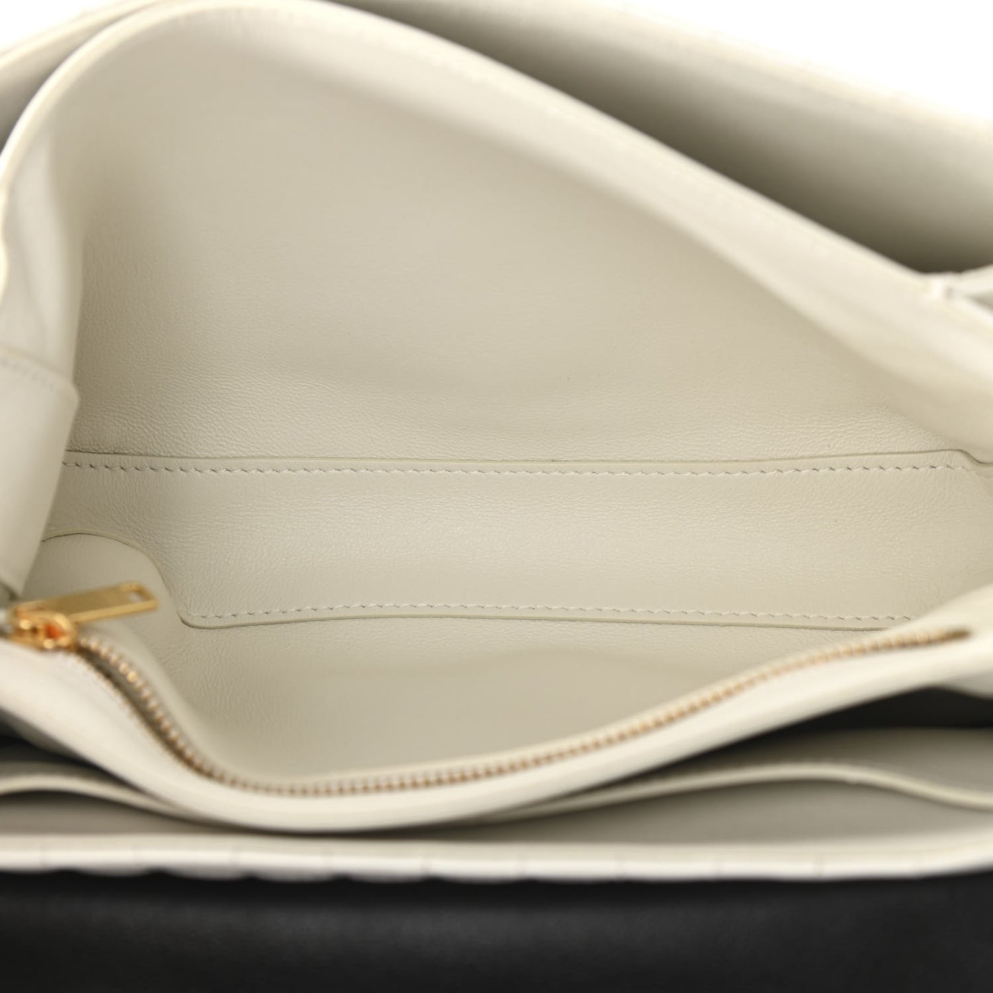 Calfskin Quilted Medium C Bag Black White