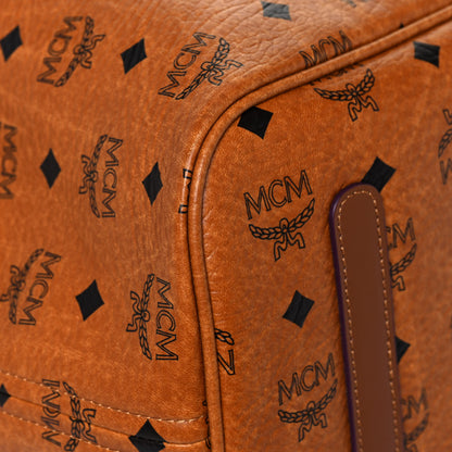 MCM Visetos Large Liz Reversible Shopper Tote Cognac 8 of 19