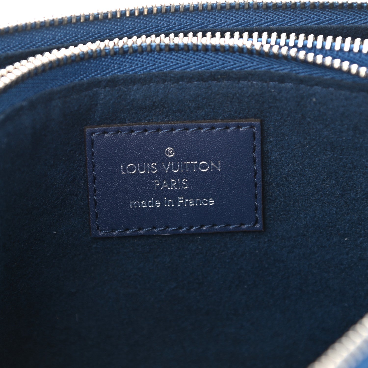 Louis Vuitton Monogram Giant Escale Double Zip Pochette Blue 7 of 10
