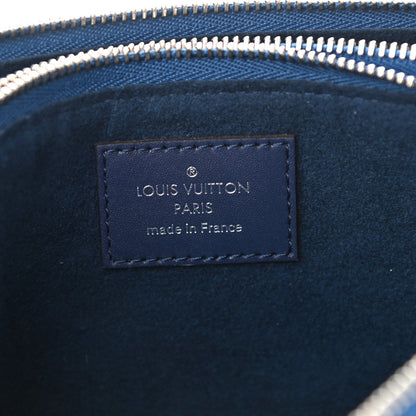 Louis Vuitton Monogram Giant Escale Double Zip Pochette Blue 7 of 10