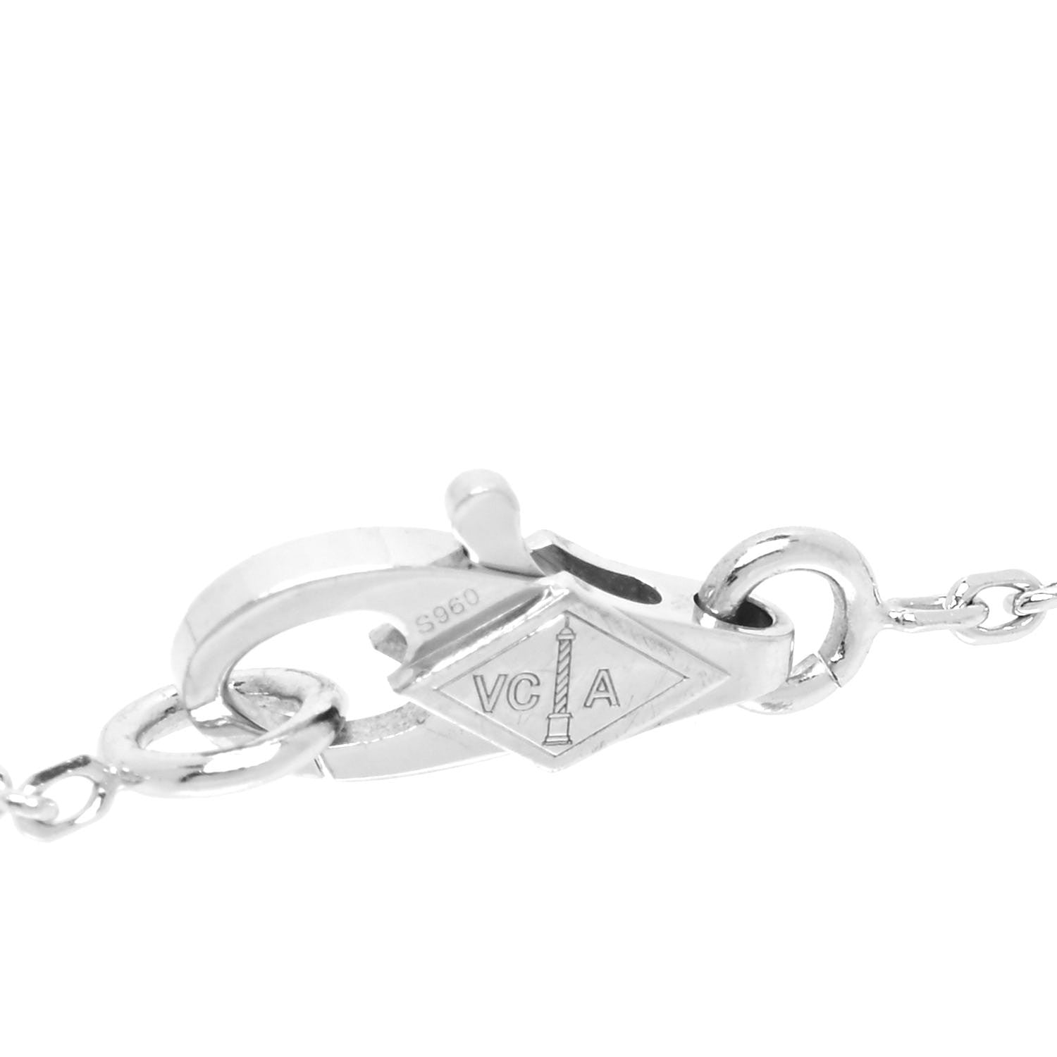 Van Cleef & Arpels 18K White Gold Diamond Mini Frivole Bracelet 3 of 6