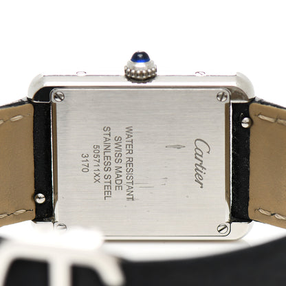 Cartier Stainless Steel Calfskin 24mm Tank Solo Quartz Watch 3 of 4