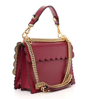 Fendi Vitello Liberty Scalloped Studded Kan I Shoulder Bag Fragola 3 of 10