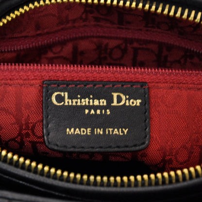 Christian Dior Lambskin Cannage Medium Lady Dior Black 7 of 9