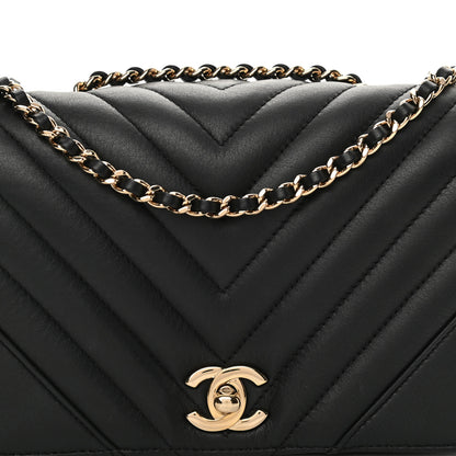 Chanel Calfskin Chevron Quilted Mini Statement Flap Black 8 of 13