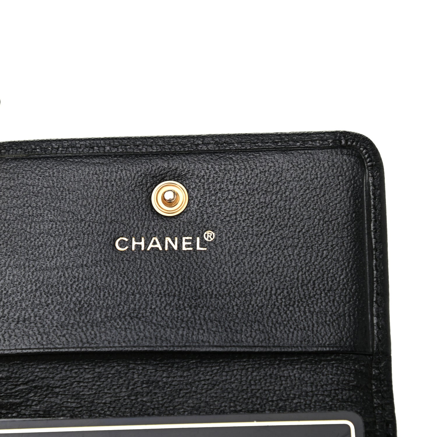 Chanel Goatskin Compact Double Sided Wallet Black 7 of 10