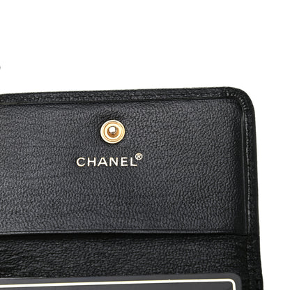 Chanel Goatskin Compact Double Sided Wallet Black 7 of 10