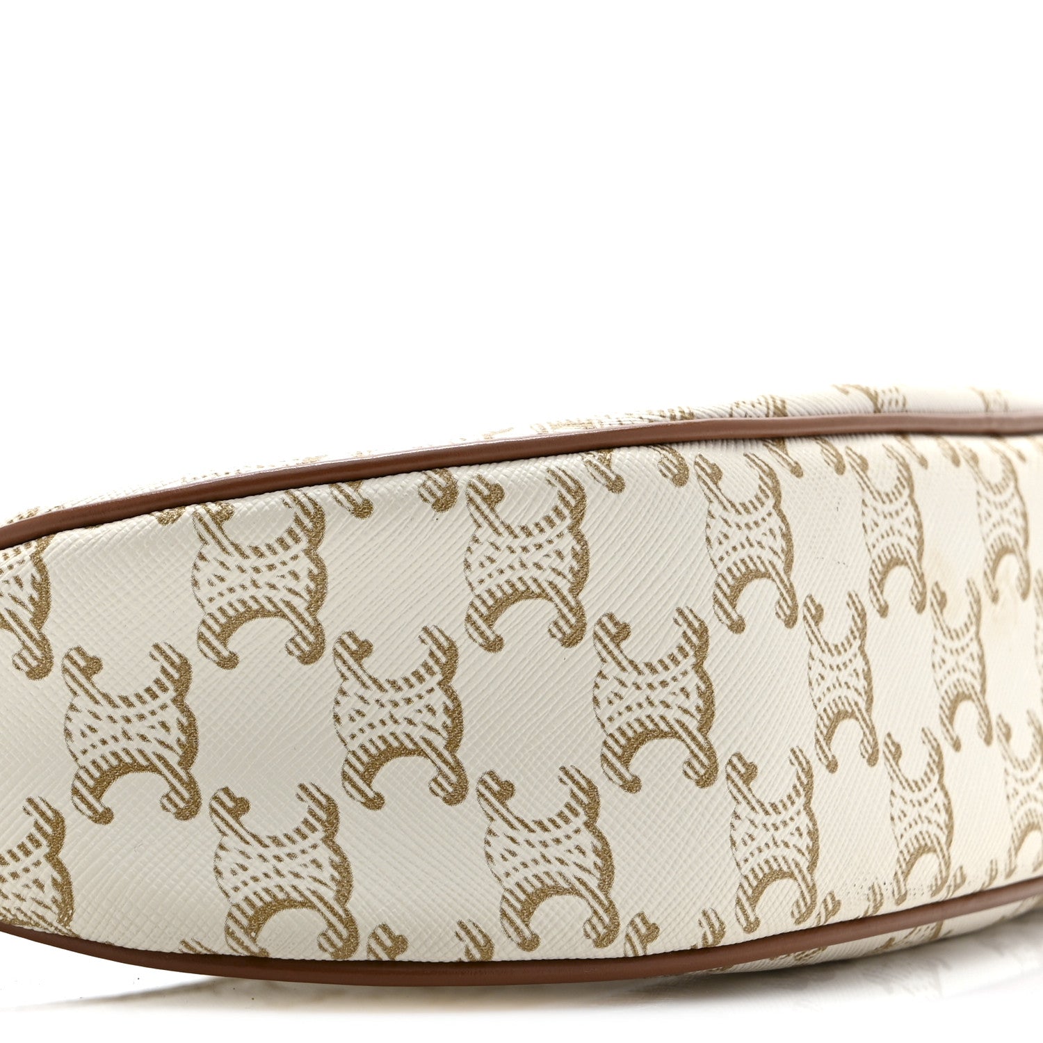 Celine Canvas Calfskin Ava Triomphe Shoulder Bag White 10 of 12