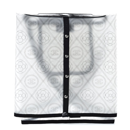 Chanel PVC Calfskin Coco Bag Raincoat White Black 1 of 6