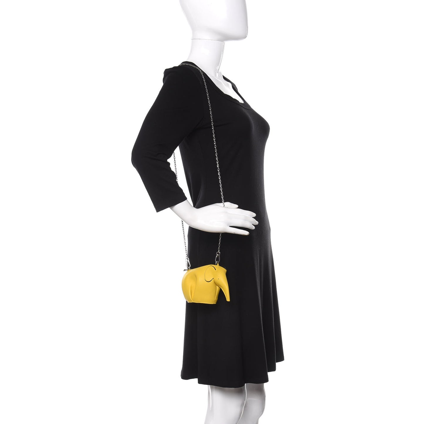 Calfskin Mini Elephant Crossbody Bag Yellow