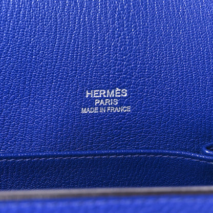 Hermes Taurillon Clemence Jypsiere 34 Bleu Electrique 6 of 11