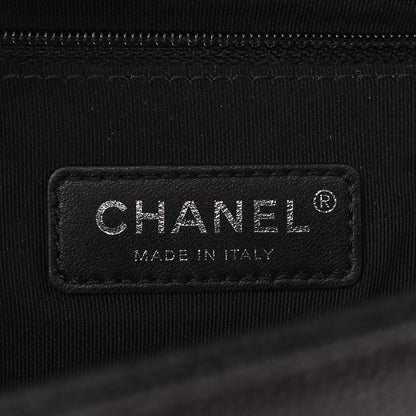 Chanel Caviar Chevron Quilted New Medium Boy Flap Black 6 of 14
