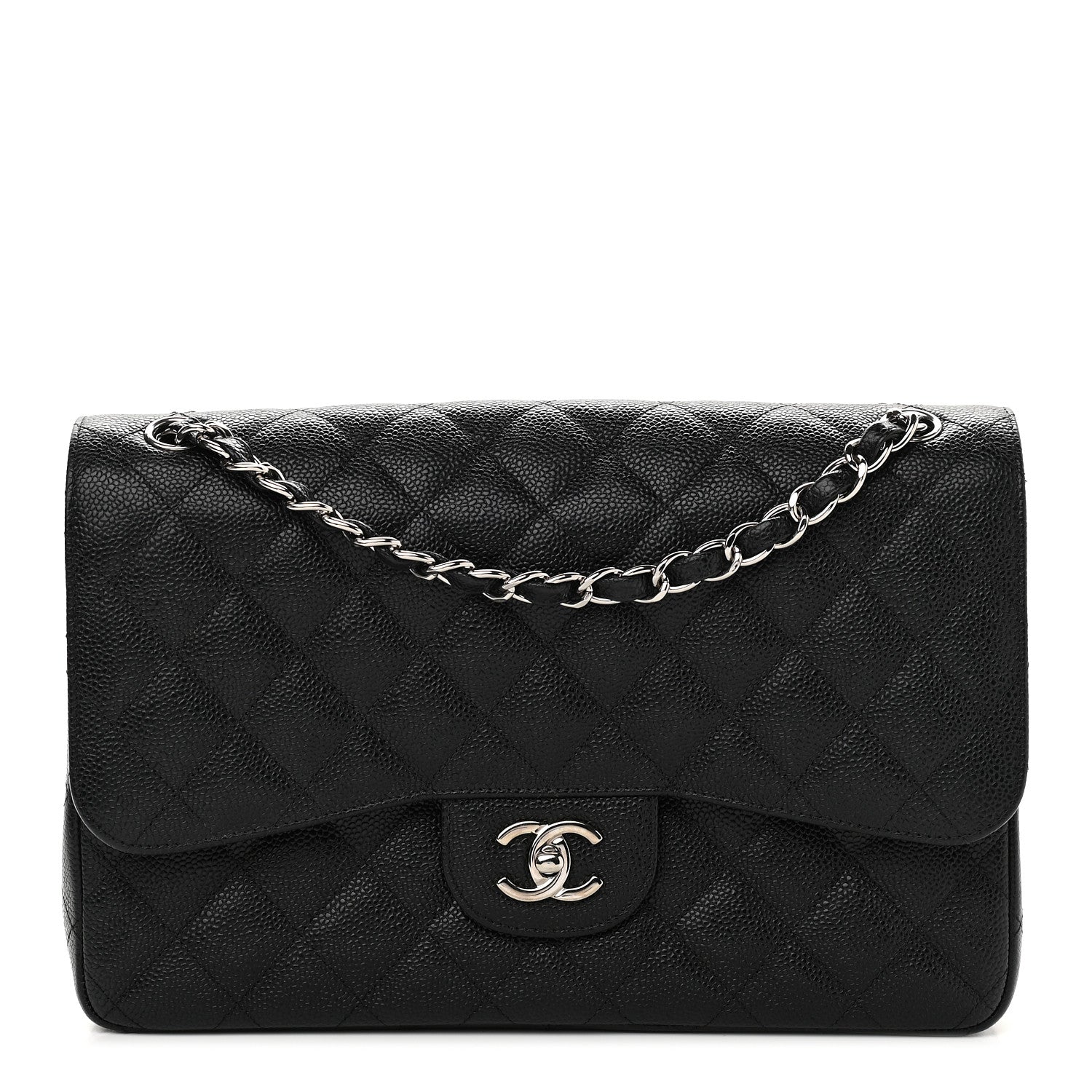 Chanel Caviar Quilted Jumbo Double Flap Black 1 of 10