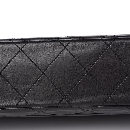Chanel Lambskin Quilted Medium Double Flap Black 14 of 17