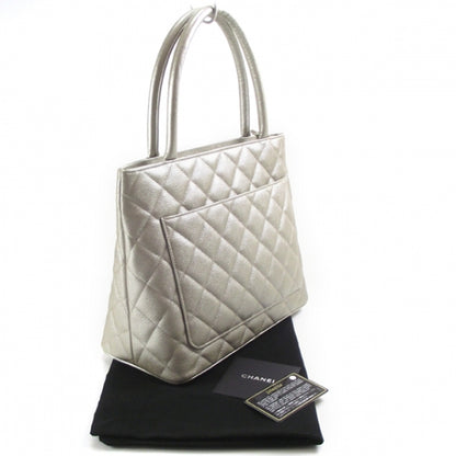 Chanel Caviar Medallion CC Tote Gold Silver 3 of 10