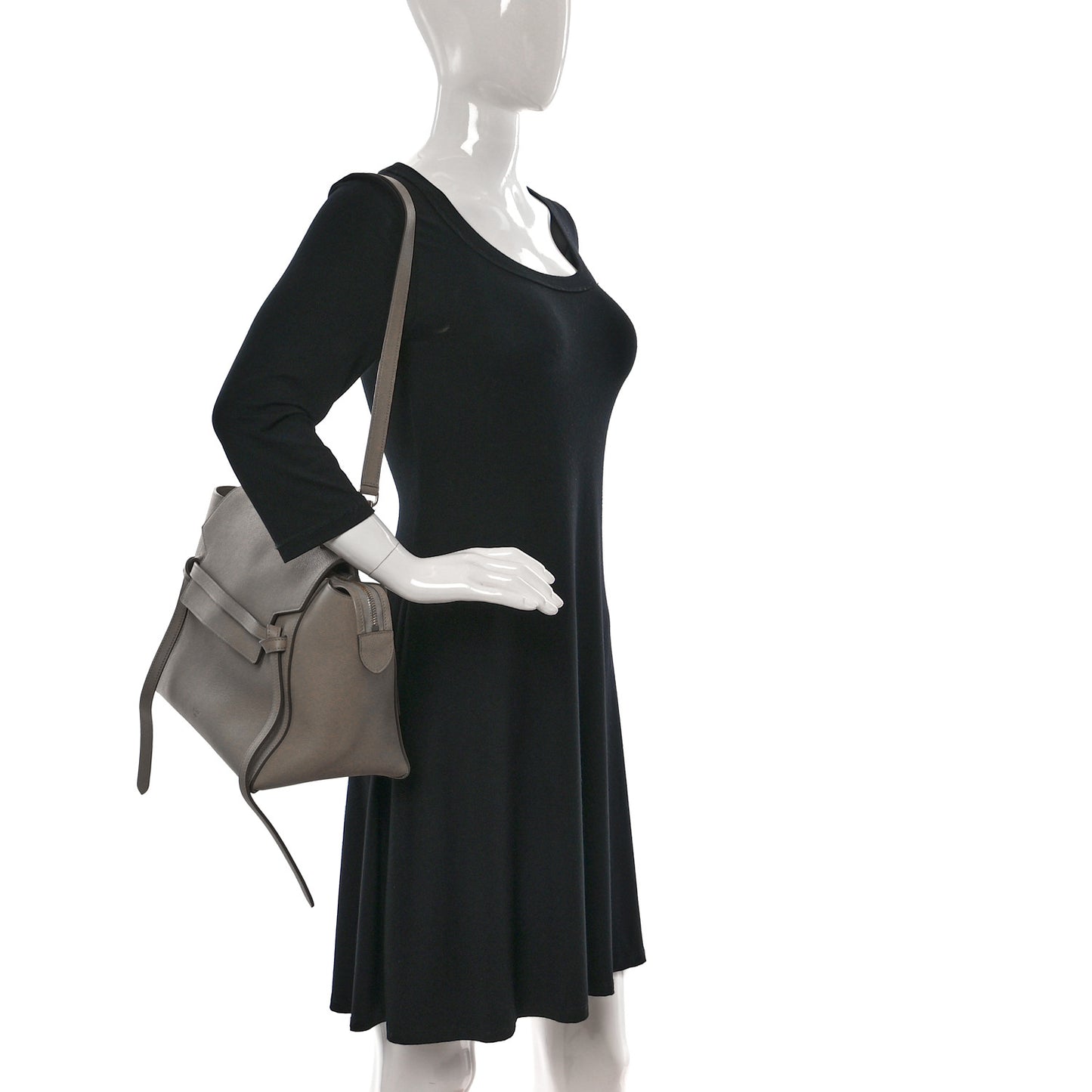 Grained Calfskin Mini Belt Bag Light Taupe