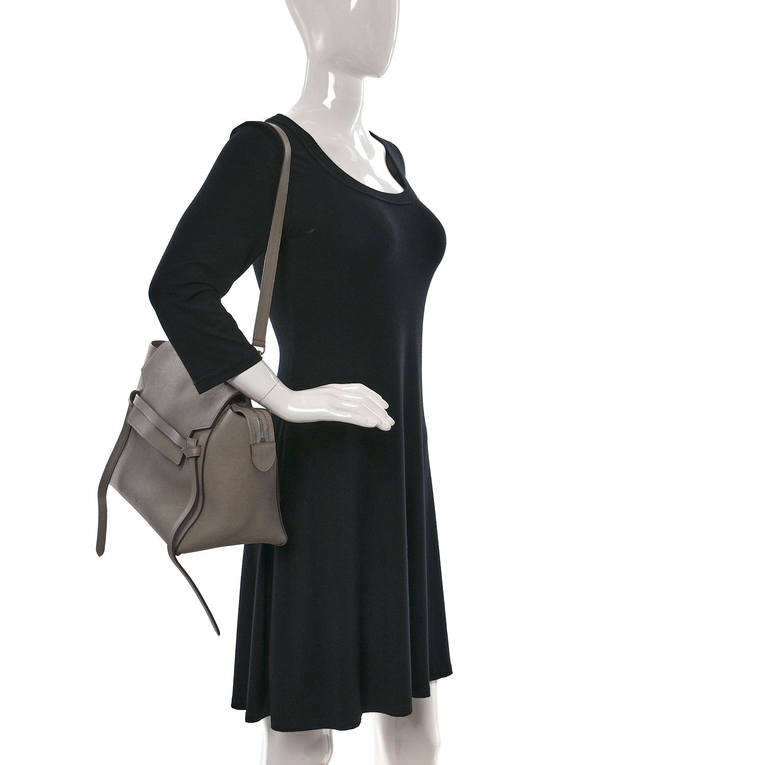 Celine Grained Calfskin Mini Belt Bag Light Taupe 2 of 9