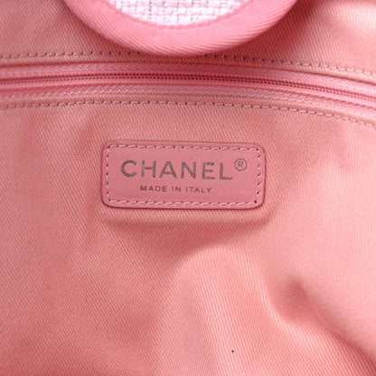 Chanel Woven Straw Raffia Medium Deauville Tote Pink 6 of 16
