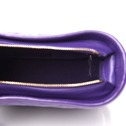Chanel Aged Calfskin Chevron Quilted Small Gabrielle Hobo Purple 5 of 11