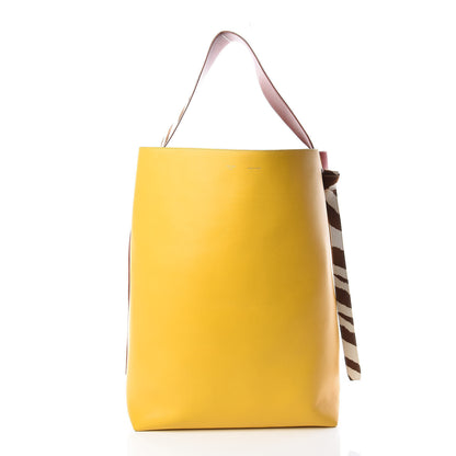 Celine Shiny Smooth Calfskin Zebra Printed Oversized Twisted Cabas Sunflower Light Ruby 3 of 13