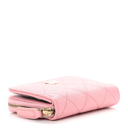 Chanel Caviar Quilted Compact Zipped Wallet Pink 4 of 9