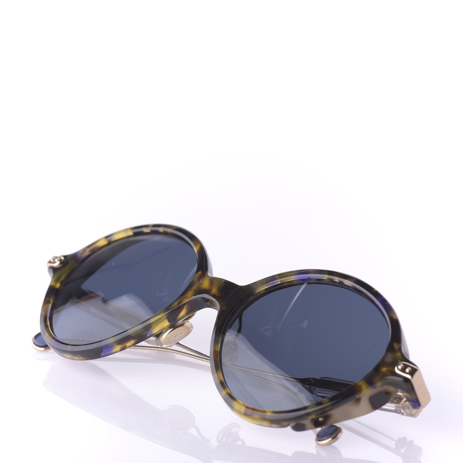 Christian Dior Acetate Umbrage Round Sunglasses Tortoise Blue 8 of 10