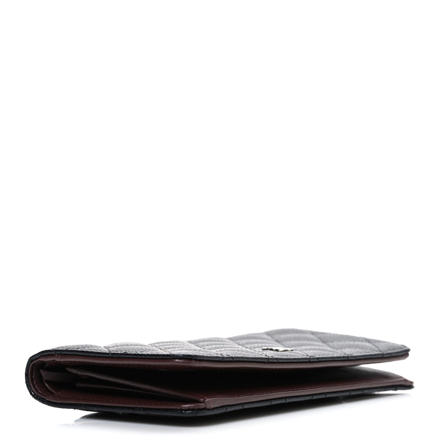 Caviar Quilted Yen Wallet Black
