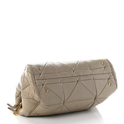 Marc Jacobs Calfskin Quilted Satchel Beige 4 of 10