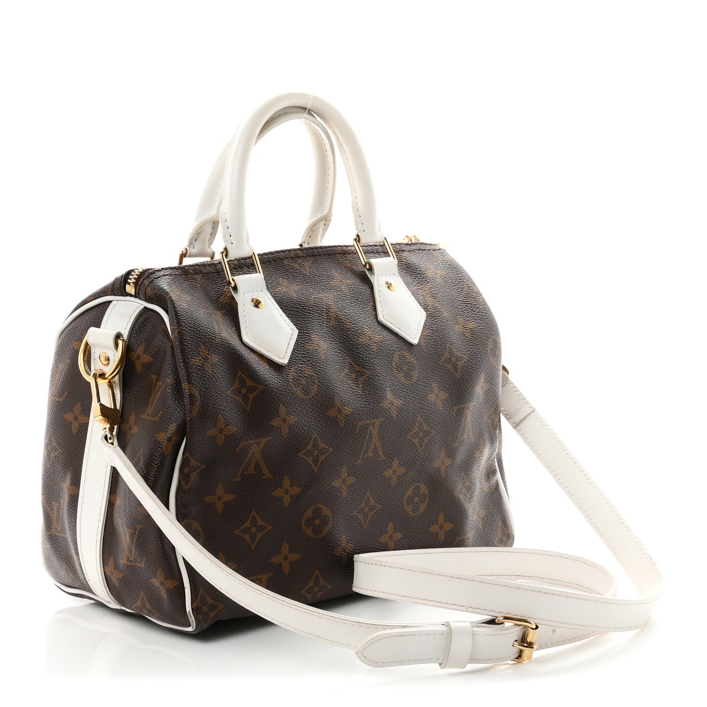 Monogram LV Match Speedy Bandouliere 25 White