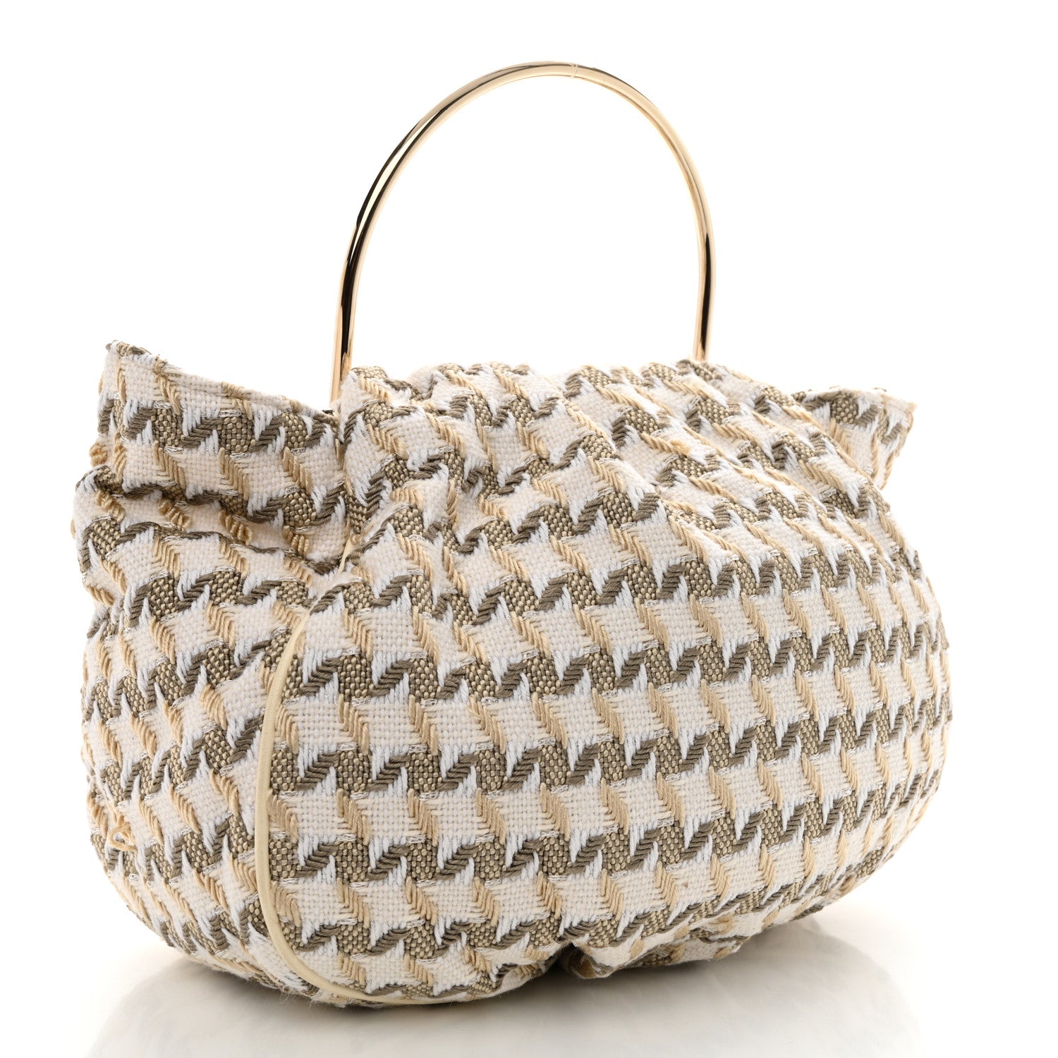 Chanel Tweed Boucle Knitting Bag Ivory 3 of 13