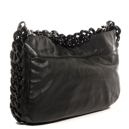 Chanel Calfskin Modern Chain Rhodoid Hobo Black 3 of 7