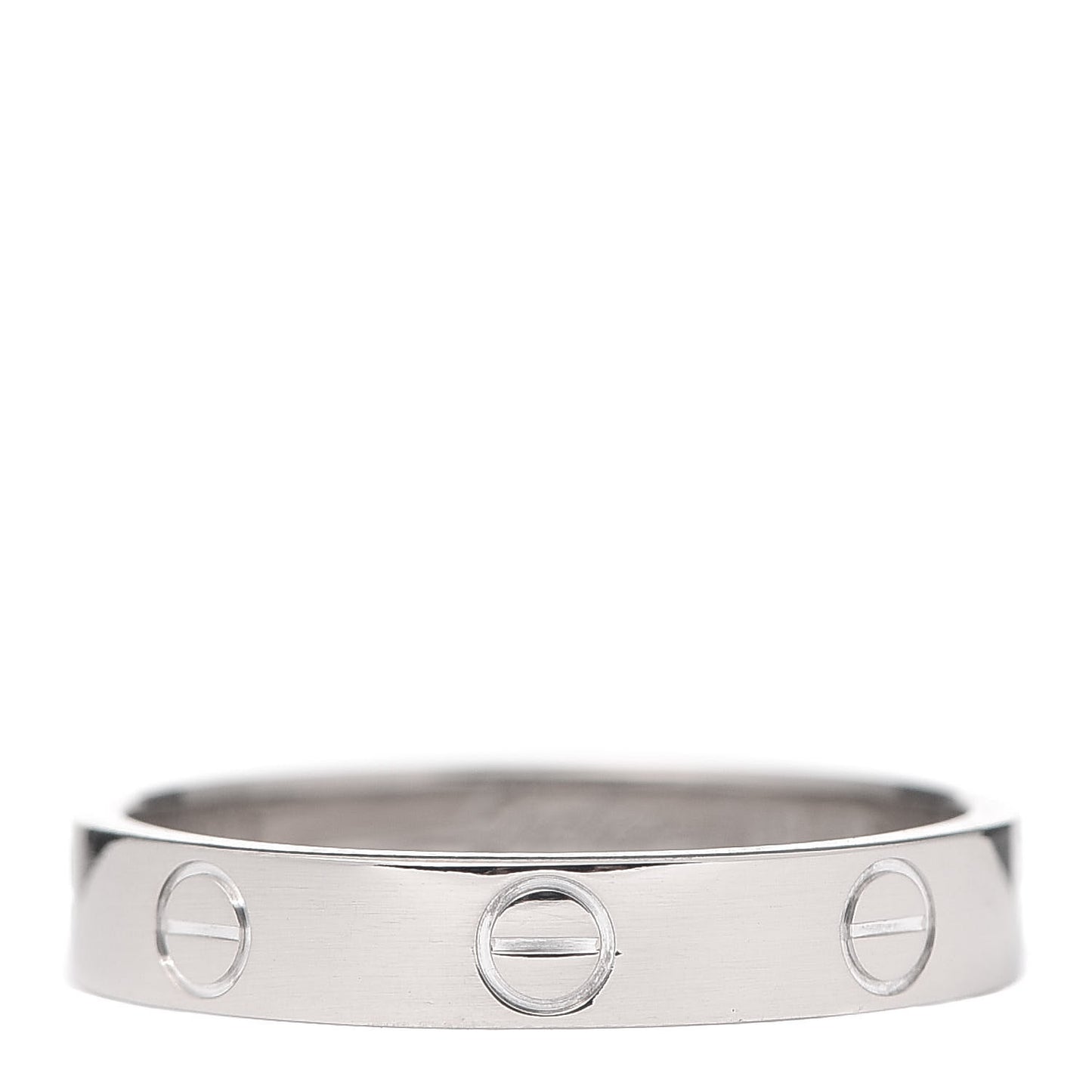 18K White Gold 3.5mm LOVE Wedding Band Ring 56 7.5