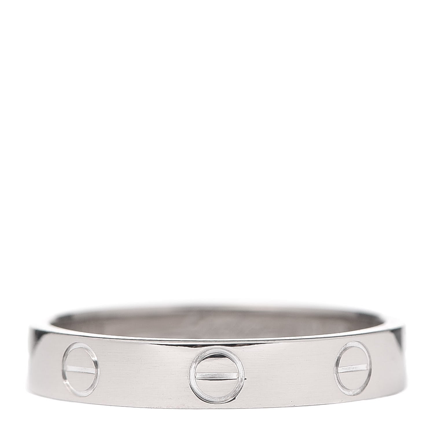 Cartier 18K White Gold 3.5mm LOVE Wedding Band Ring 56 7.5 1 of 4