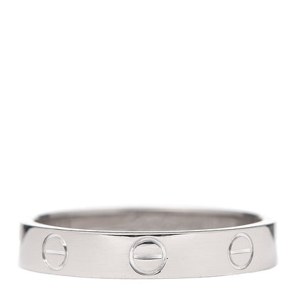 Cartier 18K White Gold 3.5mm LOVE Wedding Band Ring 56 7.5 1 of 4